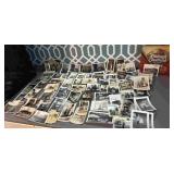 Tin full of antique vintage, black and white