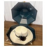 Buckaroo Hatters- hat w/ turquoise accents & case