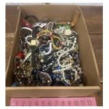 Costume jewelry- box of necklaces, bracelets,