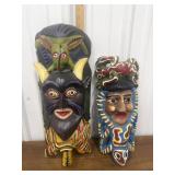 Wooden Mexican folk art masks *some paint