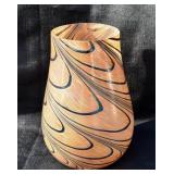 Iridescent Pulled Feather Vase