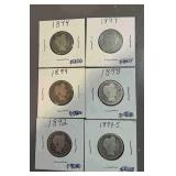 Rare lot barber quarters 1800s