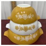 Pyrex  butterfly gold cinderella slipper, mixing