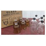 10 glass candle voltives - Christmas and Amber -