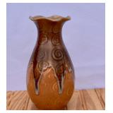 Brown Drip Pottery Vase