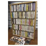 Vintage country Cassettes in wooden case