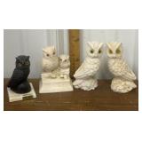 Alabaster?, Pennsylvania coal dust owl figures *1