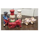 3pr Salt And Peppers - Chefs, Elephants, &