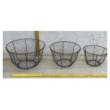 Wire Mesh Hanging Baskets (3)