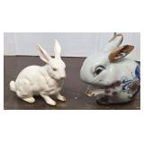 2 bunnies - Mexico Pottery El Palomar & Lefton