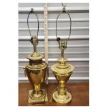 Two brass lamps HEAVY