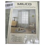Miuco textured sheer grommet panel pair (2) 54 x