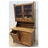 2 Piece Bakers Cabinets w/ tip out bin 45/26/77