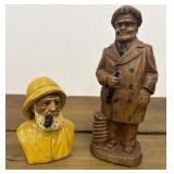 Fishermen figurines (2) - Orzerk & wood