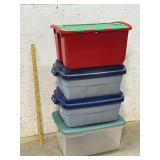 4 Storage Totes