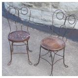 Antique Twisted Iron Ice Cream Parlor Chairs