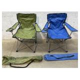2 Folding Camping Chairs w/ carrying bags