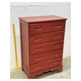Lea Line Leads 5 Drawer Modern Highboy Dresser