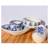 Vintage Blue & White China and Deco items. Signed