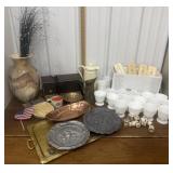 End of consignment- milk glass, trays, pitchers,