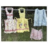 4 Vintage Aprons. Adorable, for the petite size