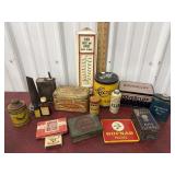 Vintage advertising tins