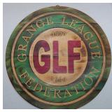 GLF Grange League Federation Embossed Wooden Sign