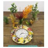 Fish clock and fish tank plants accessories