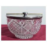 Antique Flip Top Lid Cut Pressed Glass Soda