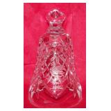 1990 Waterford Crystal Christmas Bell 5" tall No