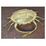 HUMONGOUS brass crab with hinged lid - MASSIVE!!!