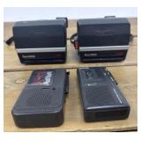 Sun 600 Polaroid Cameras (2) & mini recorders