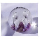 Purple & White Paperweight