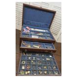 Beautiful jewelry chest with contents