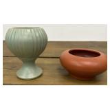 2 pottery pots / vases - Floraline & Haeger