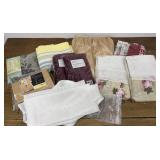 156Curtains, various sizes, bed skirt sham set(2),