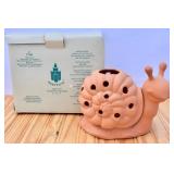 PartyLite Terra Cotta Snail Candle Holder