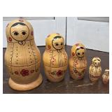 Vintage Russian Matryoshka nesting dolls