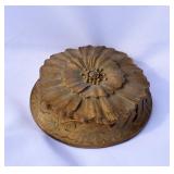 MCM Syroco Wood Flower Shaped Dresser Box