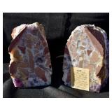 HEAVY Amethyst Geode Bookends