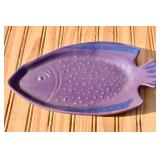 Purple Stoneware Fish Platter