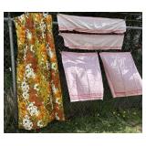 Vintage Curtains. Brown (qty7) Panels