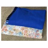 Pretty reversible lightweight comforter & blue
