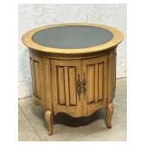 2 Door Slate Top End Table 25/23