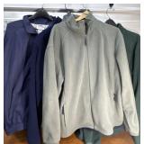Jackets, 3 Fleece, 1 Adidas windbreaker. Clean,