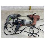 2 Drills & Impact Wrench - work