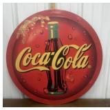 Coca-Cola sign- large, round, plastic, double