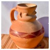 Small Clay "Face" Jug Pitcher