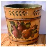 Primitive Style Painted Wood Planter