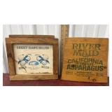 Fruit and Veggie crate board advertising